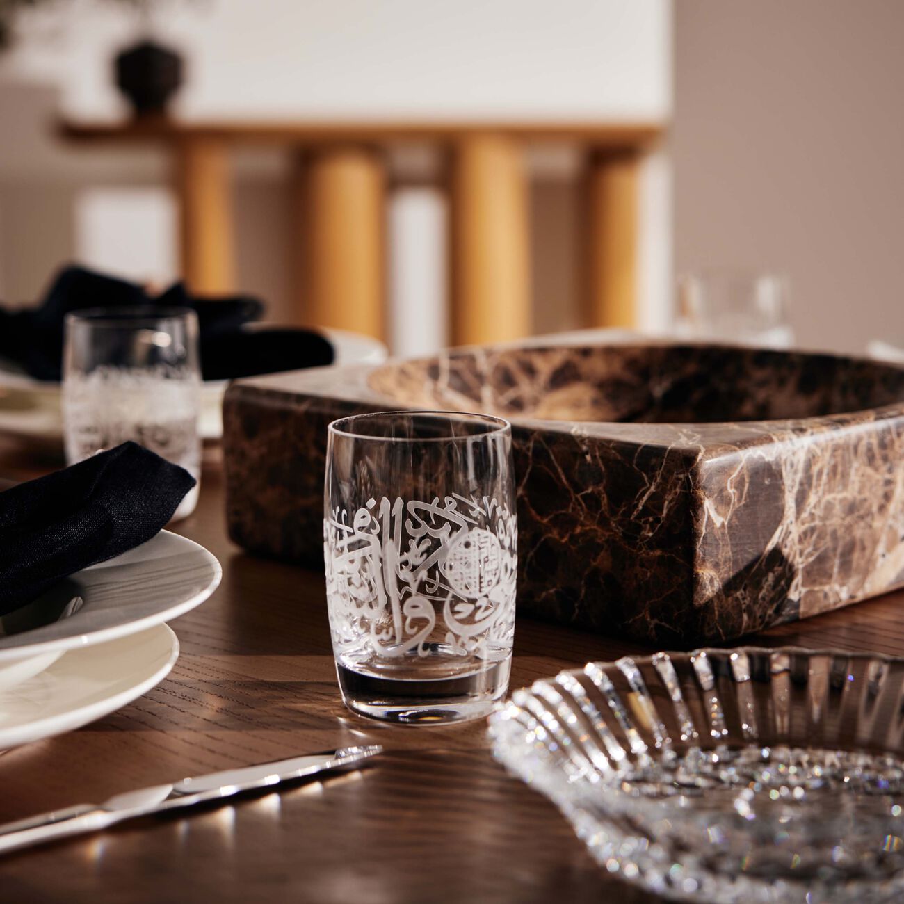 Thuluth Short Tumbler Clear Set of 6 dimlaj thuluth short tumbler clear set of 6