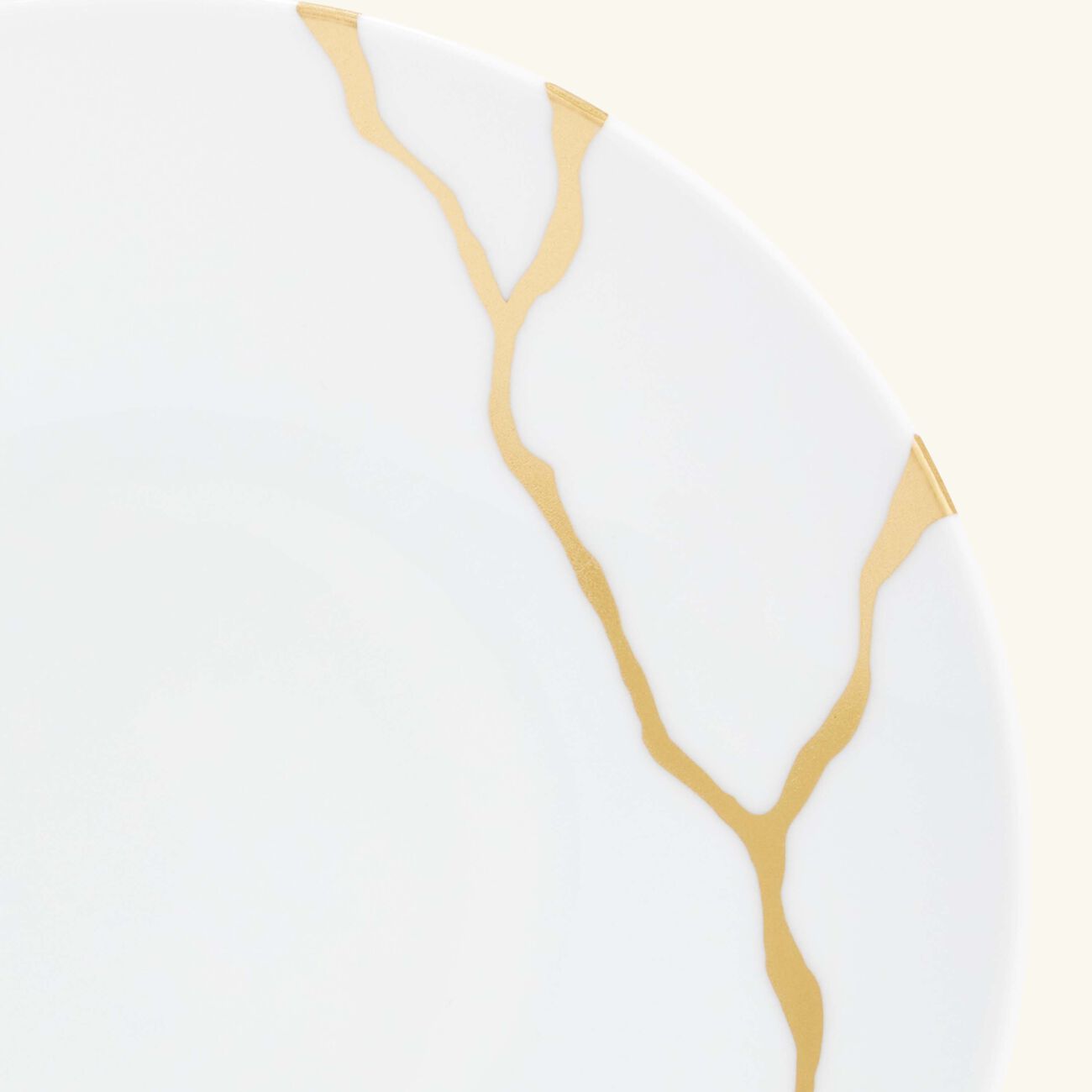 bernardaud kintsugi bread   butter plate round white 16cm