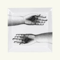 fornasetti mani tray square large grey