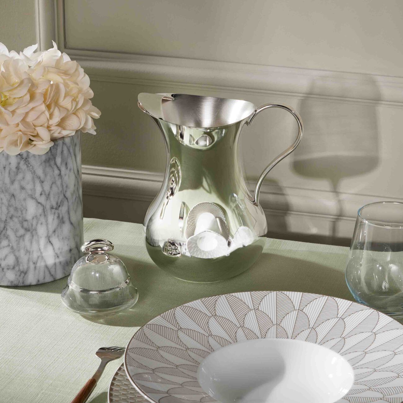 كريستوفل طبق الزبدة فيرتيجو باللون الفضي 8 سم