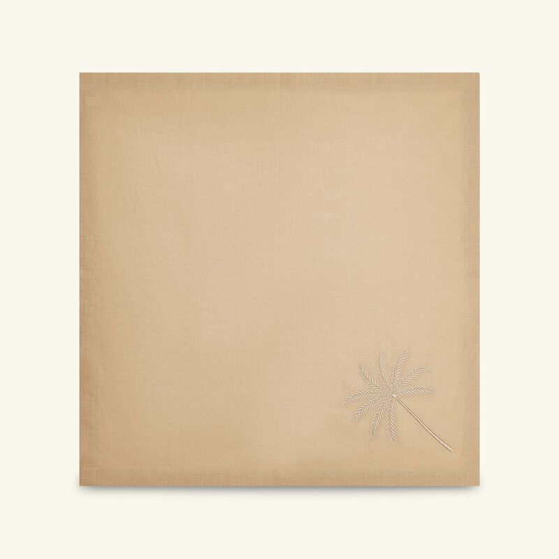 catherine denoual palm tree napkin brown