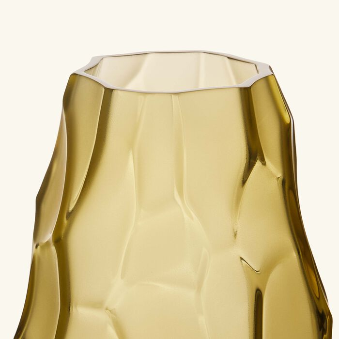 lalique terramineral silex vase small amber