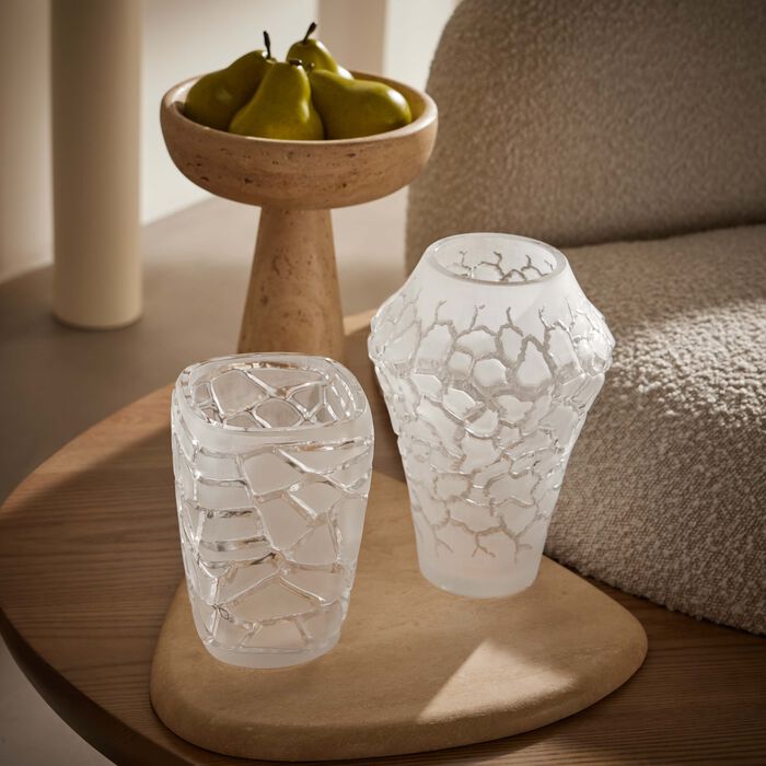 lalique terramineral magnitude vase round small clear