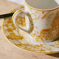Tout Paris Coffee Cup & Saucer Yellow bernardaud tout paris coffee cup saucer yellow