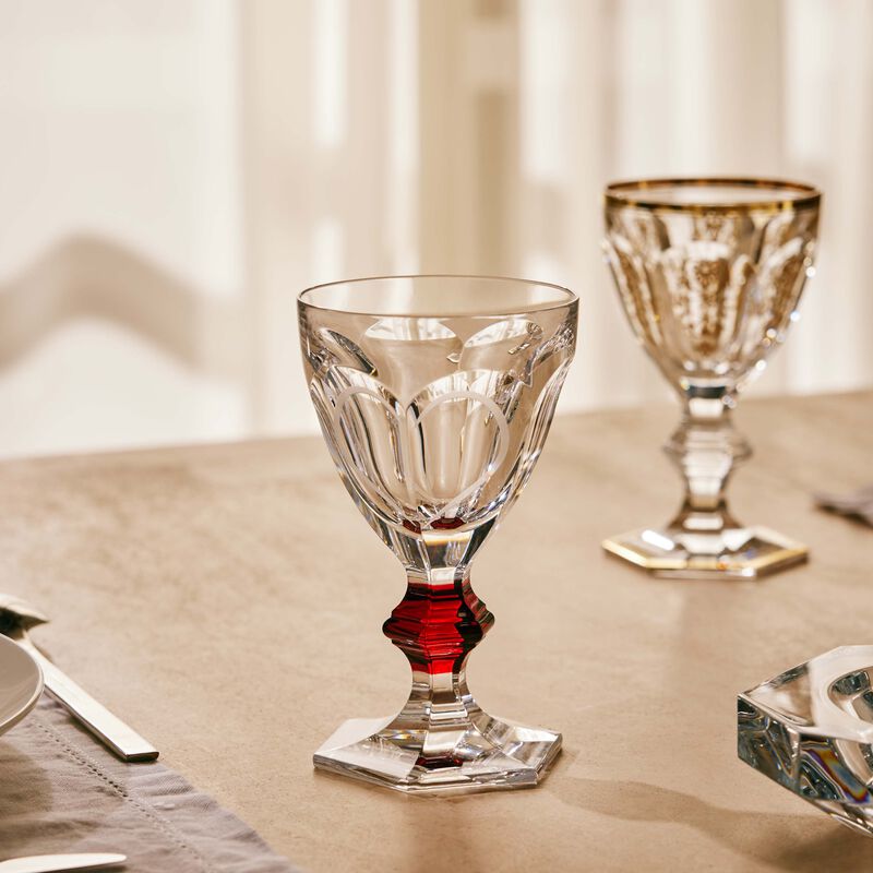 baccarat harcourt 1841 love drinking glass red