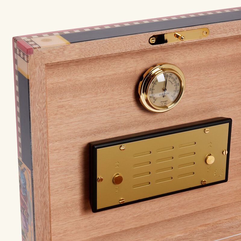 إيلي بلو صندوق حفظ السيجار فلورا دي ألبا باللون الأسود