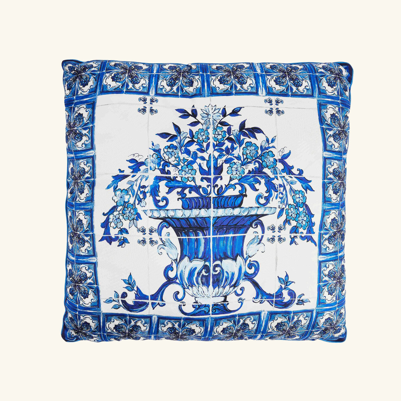 dolce gabbana casa blu mediterraneo silk twill pillow