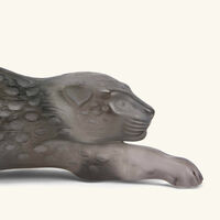 lalique zeila panther sculpture medium grey