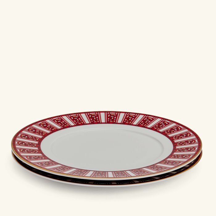 baccarat arcadia dessert plate round red 21cm set of 2