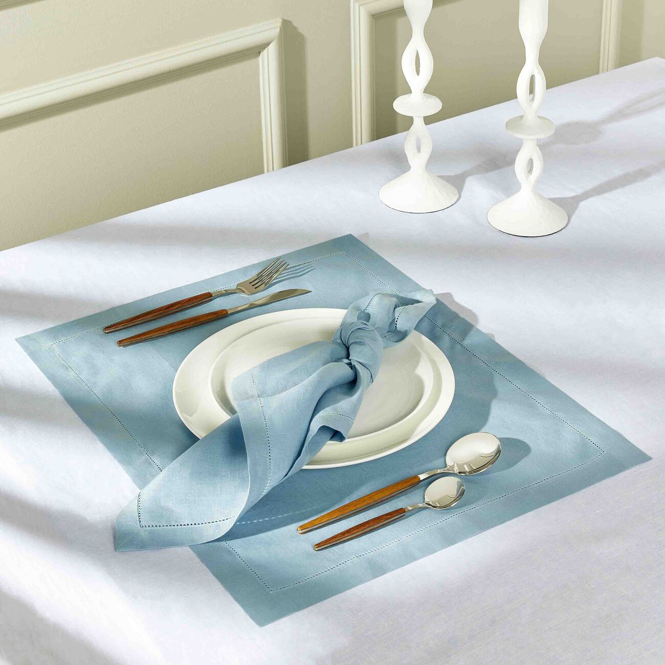 Feliz Placemat Blue Set Of 6 catherine denoual feliz placemat blue set of 6