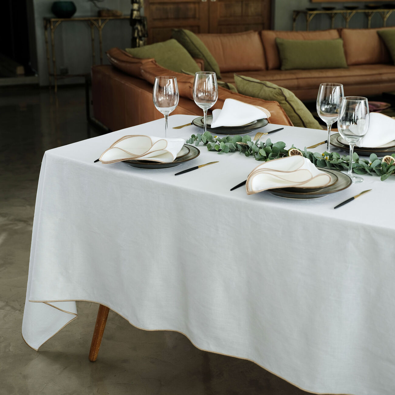 catherine denoual gold boho linen set