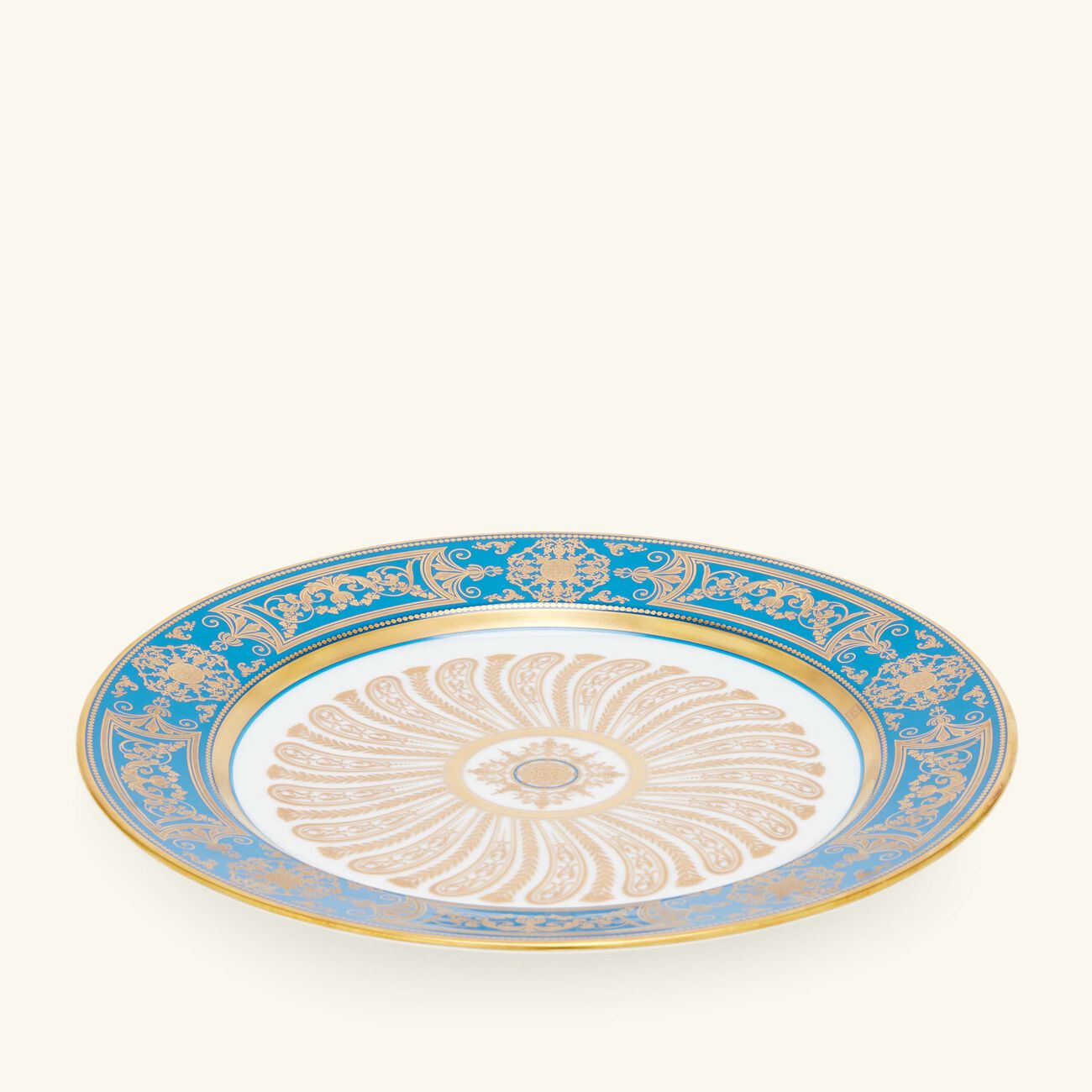 bernardaud aux rois salad plate round blue 21cm