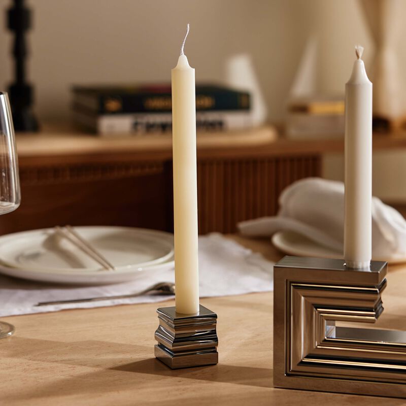 Perspectives Candle Holder Small Chrome christofle perspectives candle holder small chrome