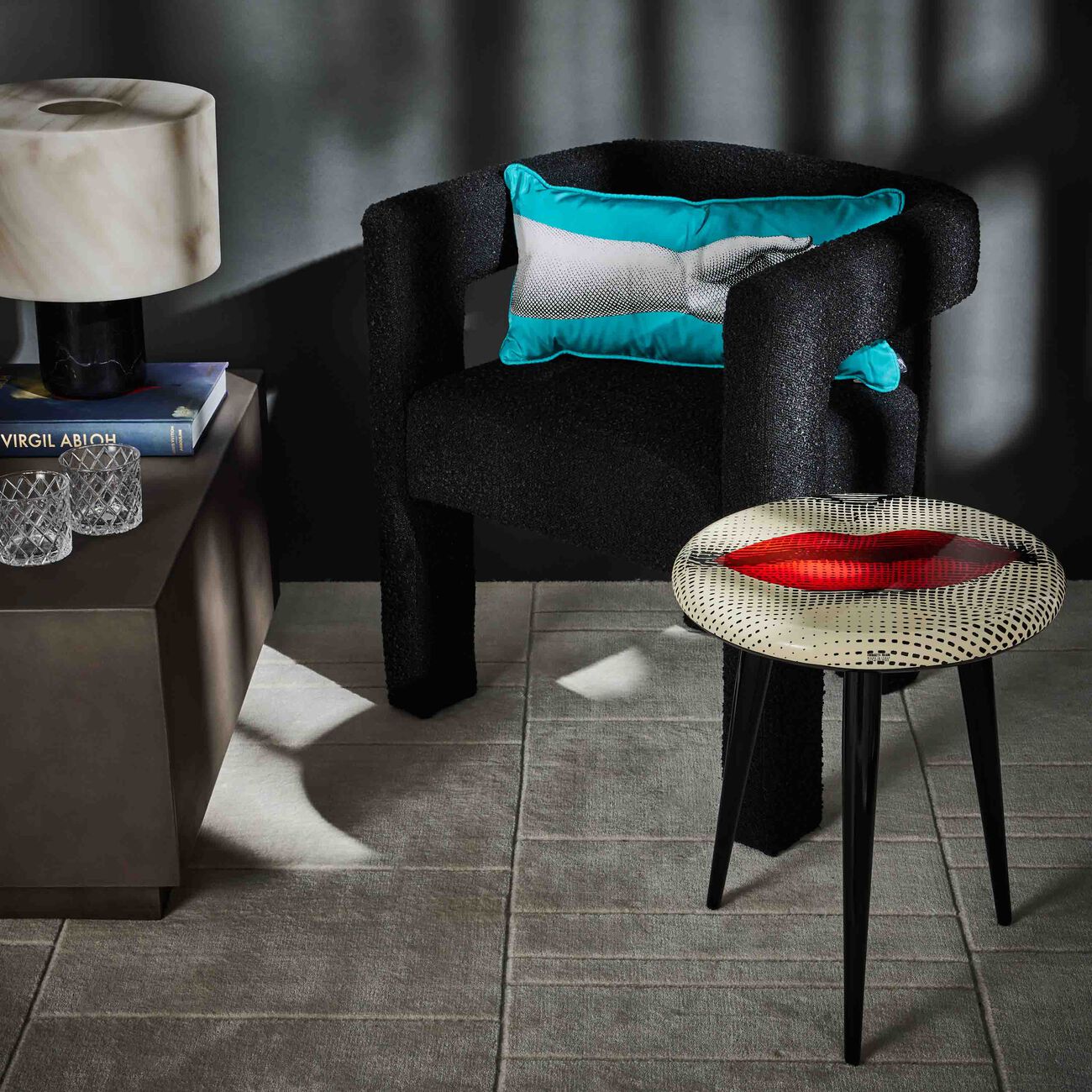 Bocca Stool Red fornasetti bocca stool red