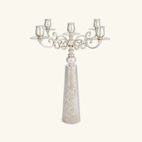 كريستوفل شمعدان جاردان ديدن مطلي بالفضة من خمس شموع