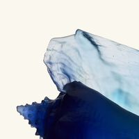 daum mer de corail conch shell figurine small blue