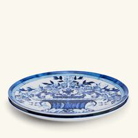 dolce gabbana casa blu mediterraneo dinner plate round blue 26cm set of 2