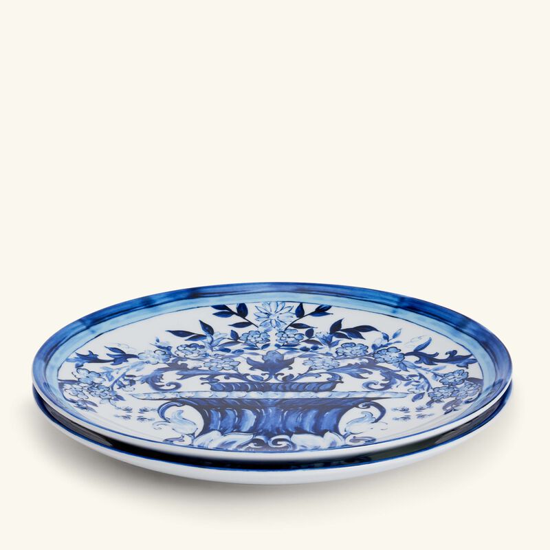 dolce gabbana casa blu mediterraneo dinner plate round blue 26cm set of 2