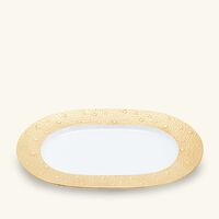 bernardaud ecume or bread   butter plate oval gold 23cm