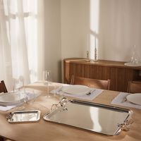 christofle anemone serving tray rectangular small silver plated