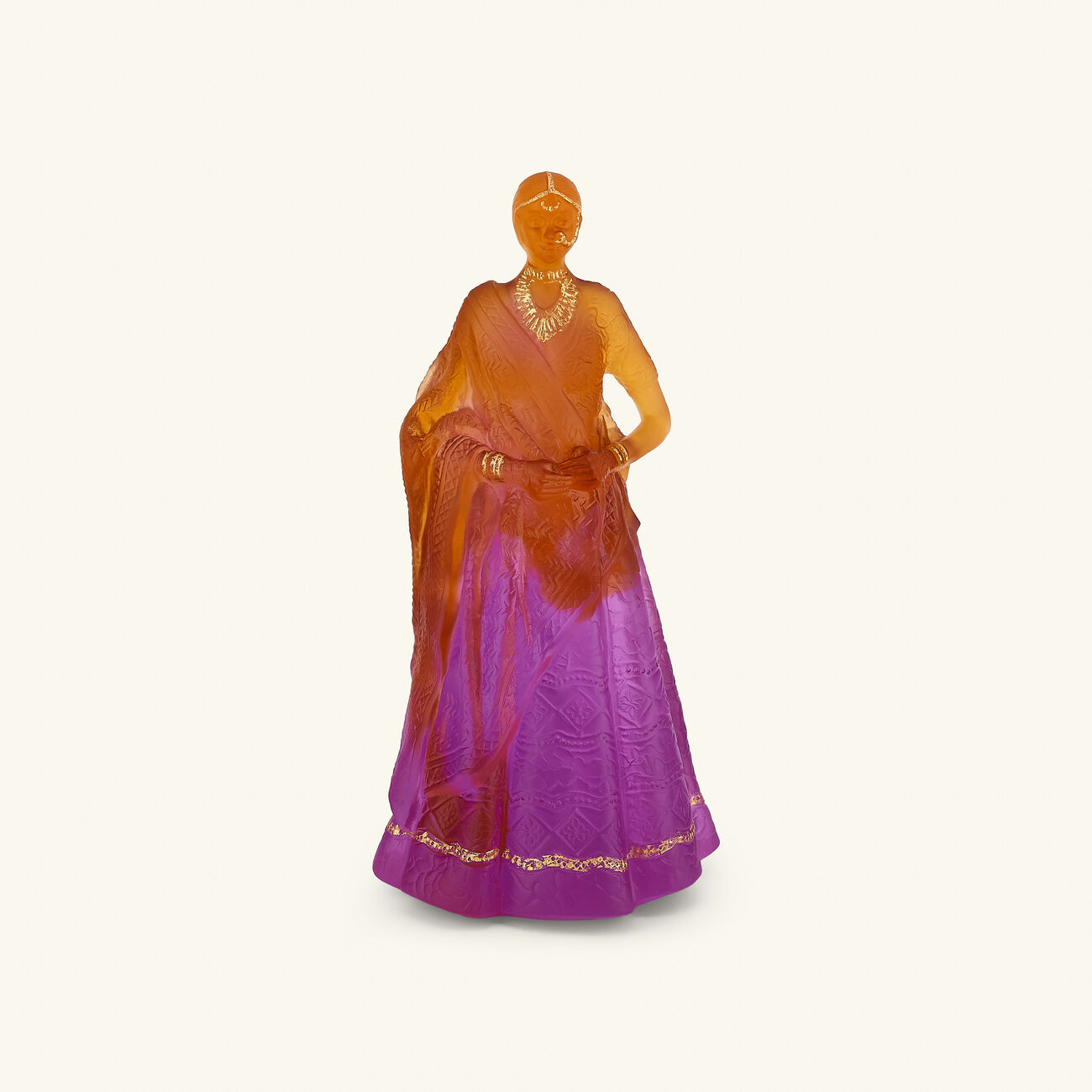 daum rani padmini paul beckrich figurine limited edition orange