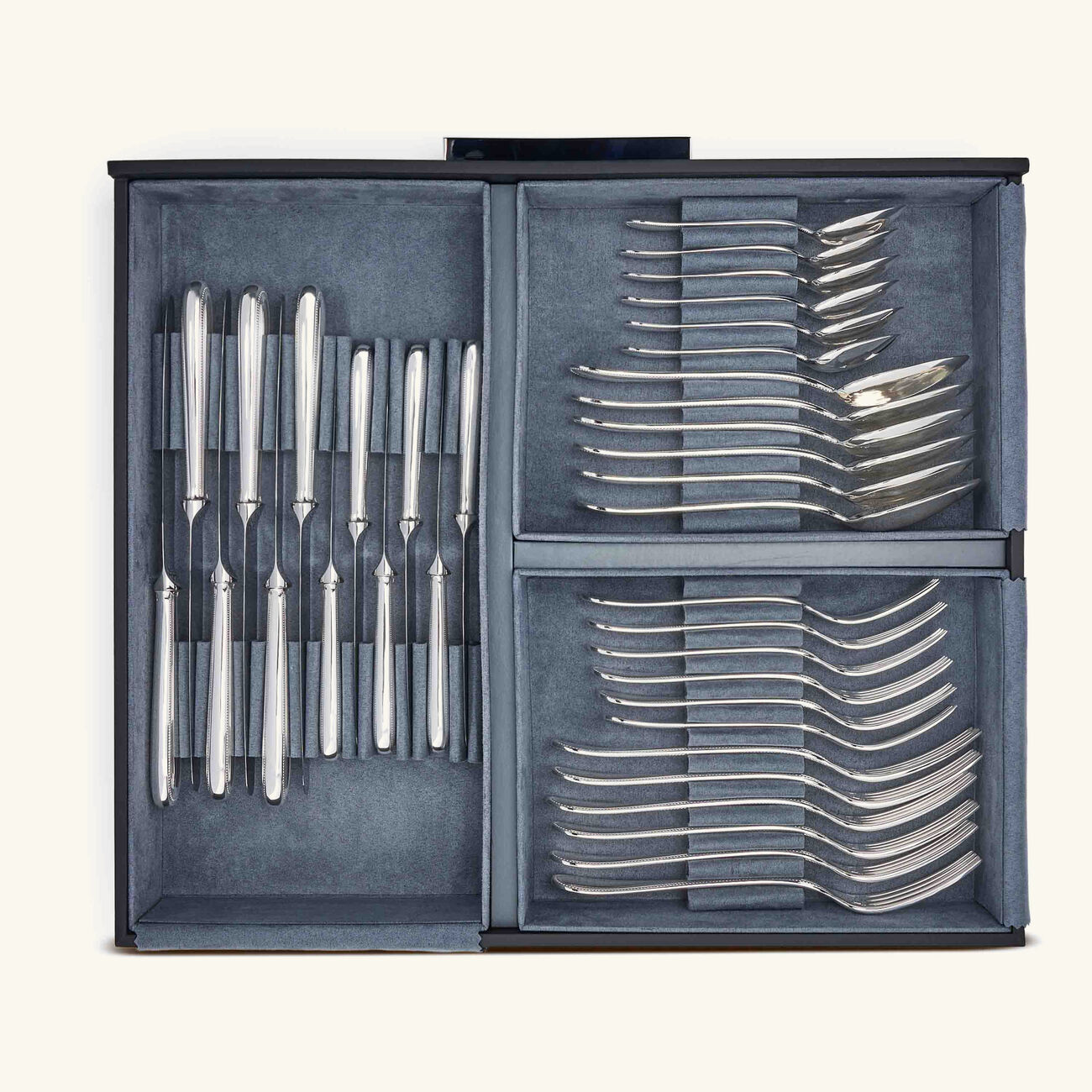 christofle perles flatware set 75 pieces silver plated