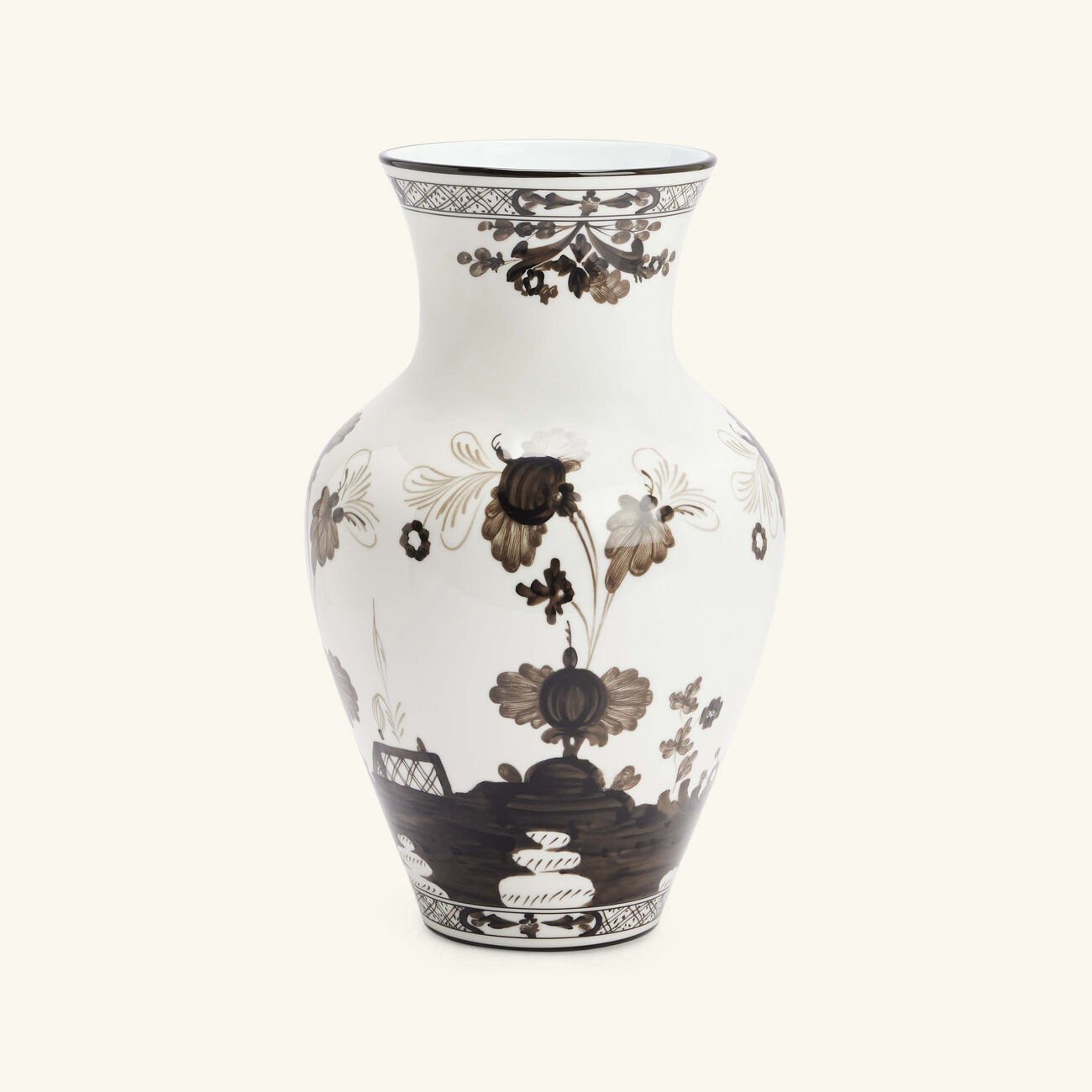 Oriente Italiano Vase Medium Grey ginori 1735 oriente italiano vase medium grey
