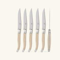 Acrylic Handle Table Knife Black Set of 6 forge de laguiole acrylic handle table knife black set of 6