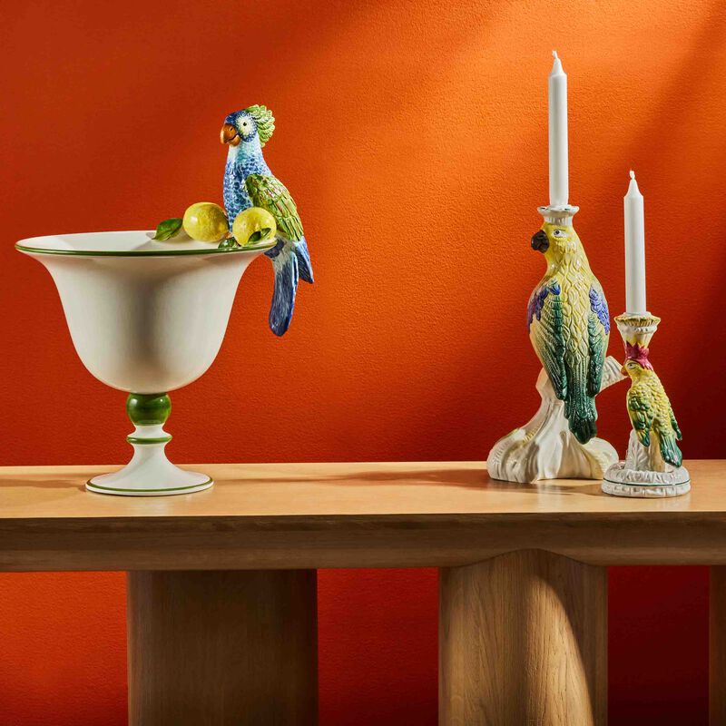 Ceramic Parrot Vase Small les ottomans ceramic parrot vase small