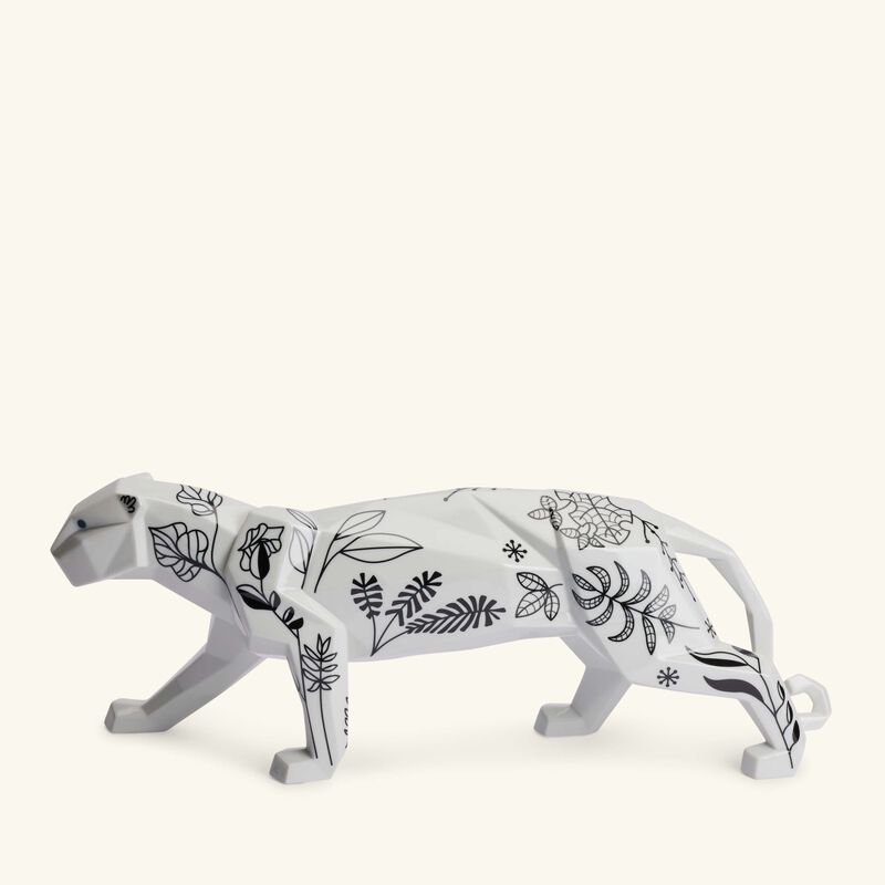 lladro jungle panther sculpture large white