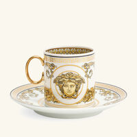 Virtus Gala Coffee Cup & Saucer Gold Set Of 6 versace virtus gala coffee cup saucer gold set of 6