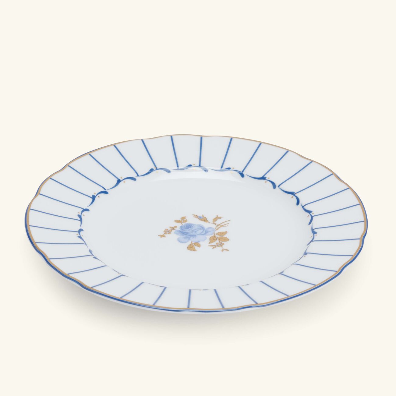 bernardaud brocante bread   butter plate round blue 16cm