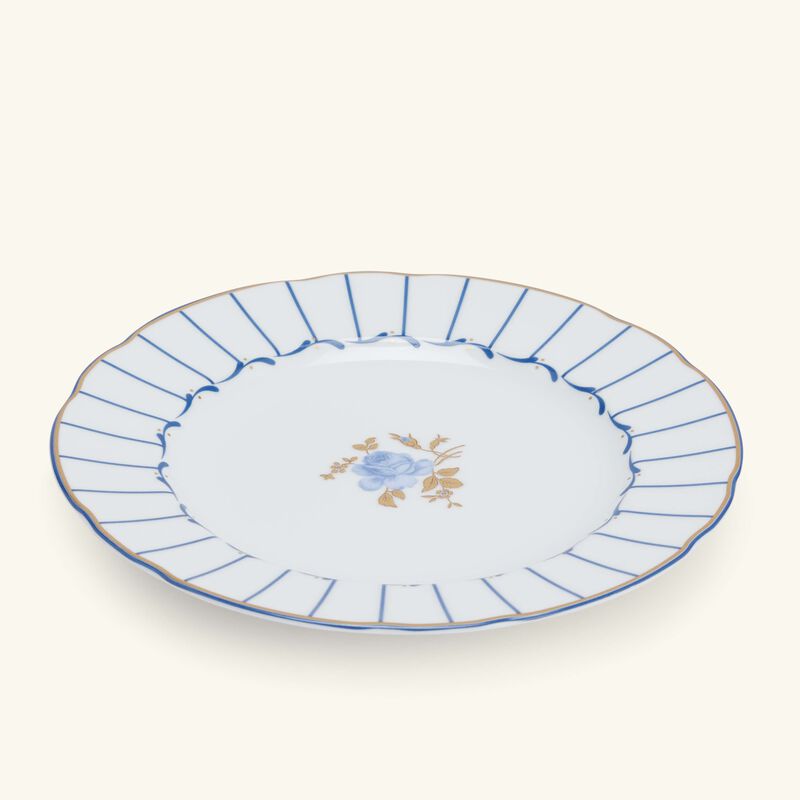 bernardaud brocante bread   butter plate round blue 16cm