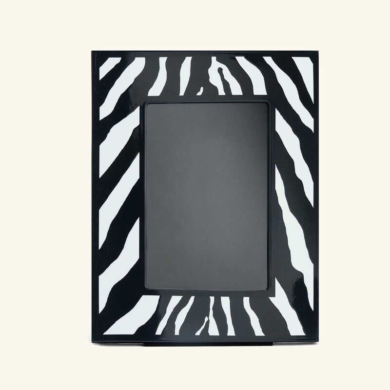 dolce gabbana casa zebra wooden picture frame black 17xx22cm