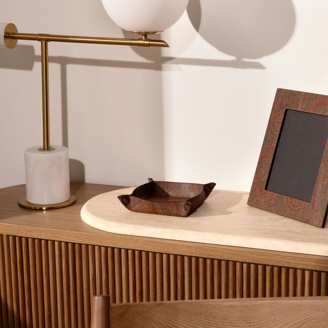 etro arnica decorative tray square brown 15cm