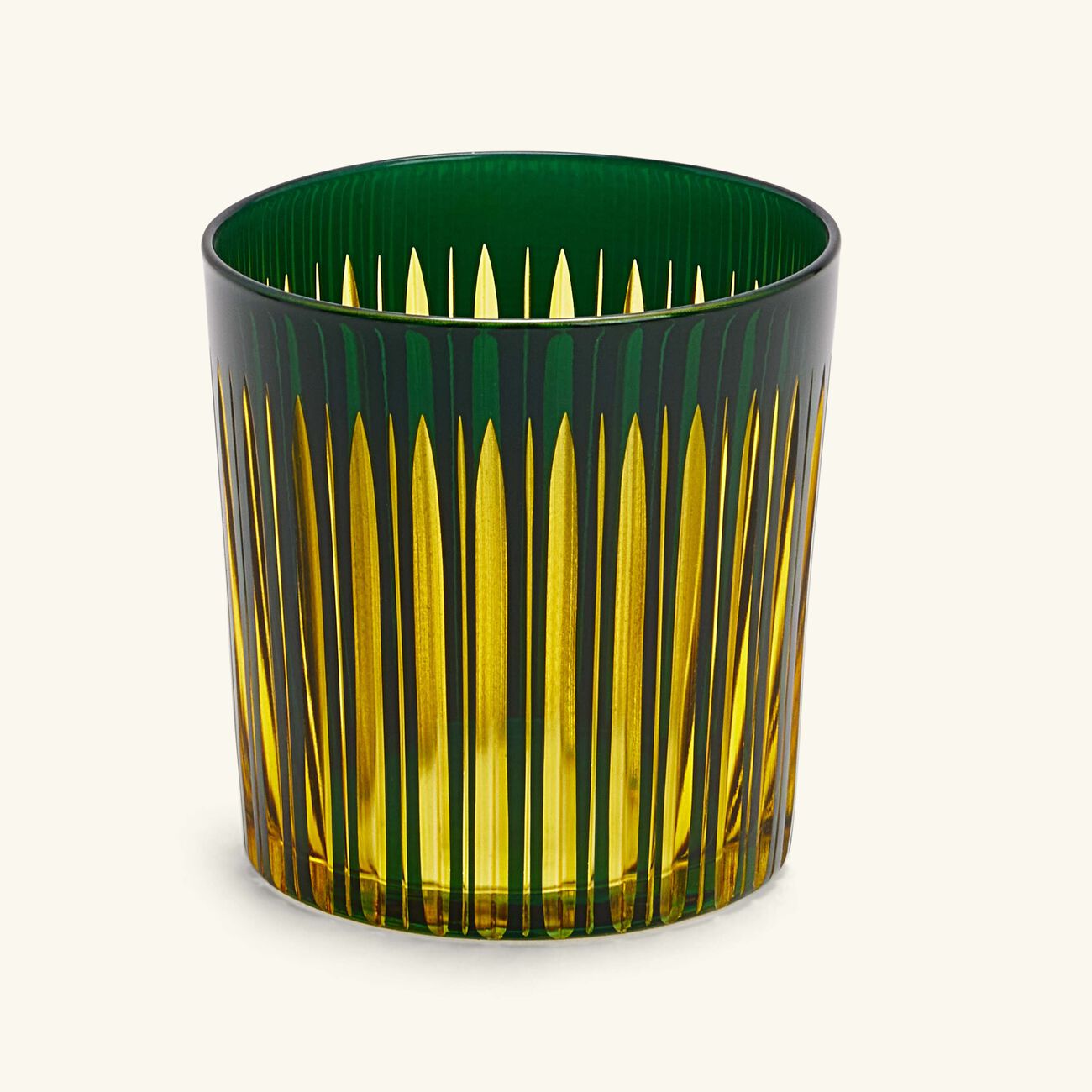 لوبجيه طقم بريزم المؤلف من 4 كؤوس مزدوجة كلاسيكية الطراز باللون الأخضر