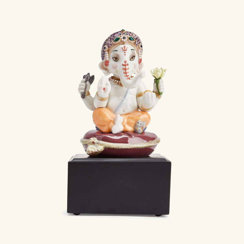 lladro bal ganesha sculpture small red