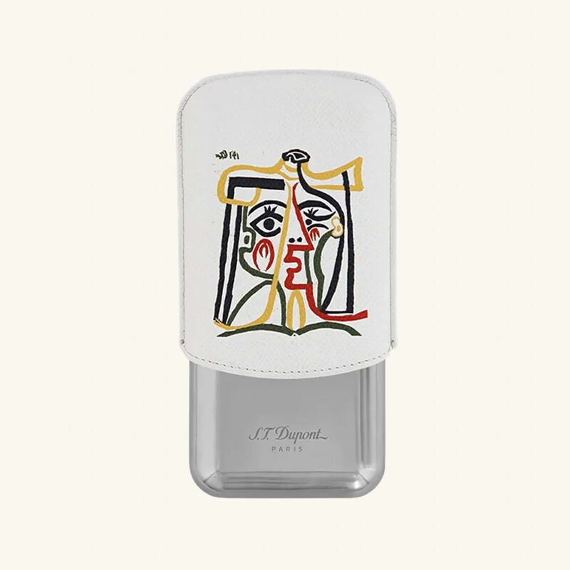 Picasso Triple Cigar Case White st dupont picasso triple cigar case white