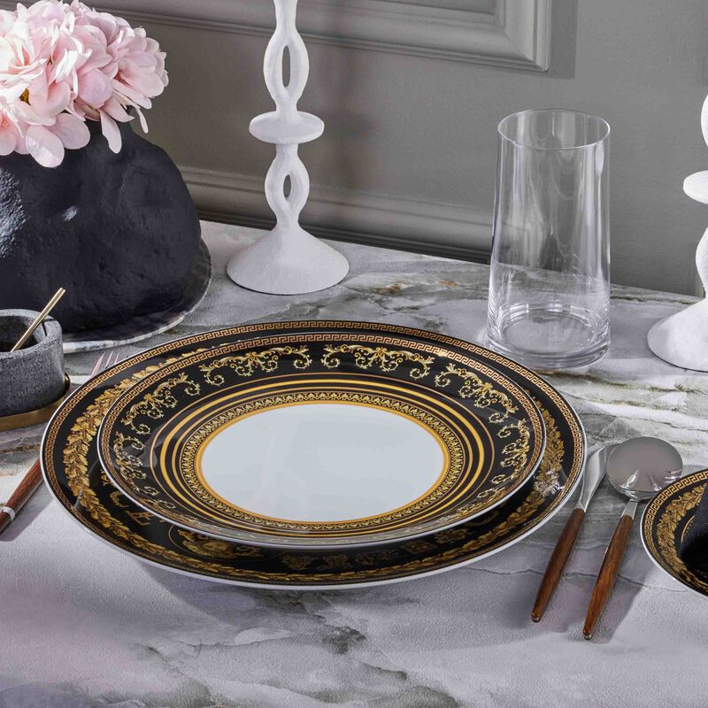 Virtus Gala Dinner Plate Round Black 27cm versace virtus gala dinner plate round black 27cm