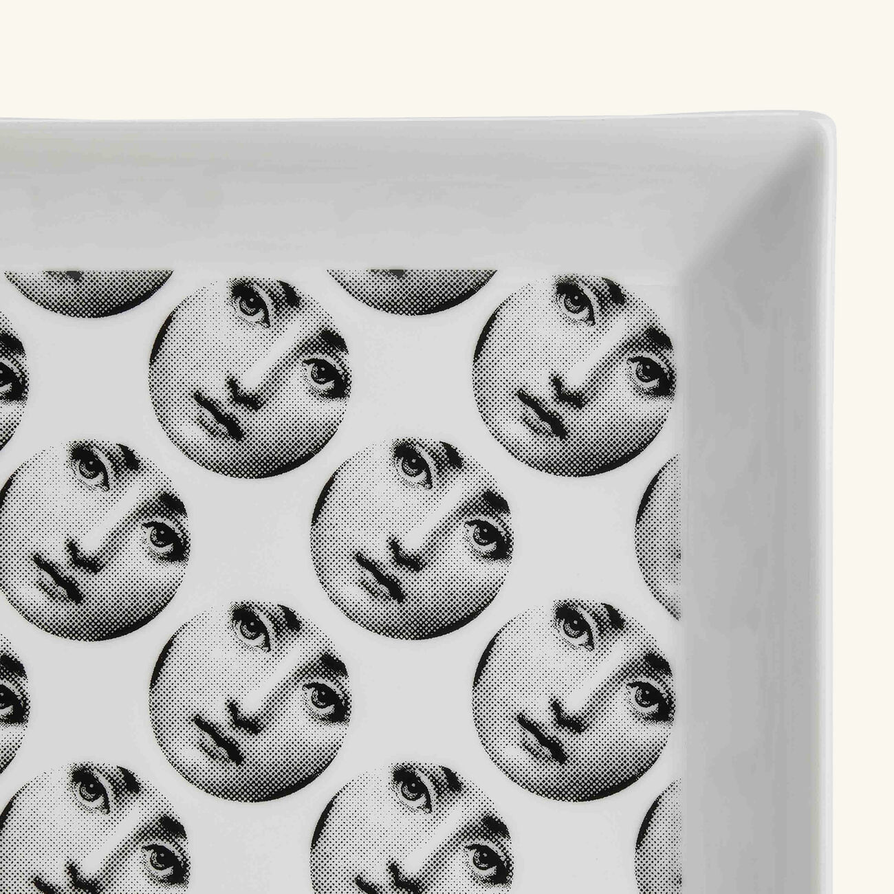 Tema e Variazioni no.198 Trinket Tray Square Small White fornasetti tema e variazioni no 198 trinket tray square small white