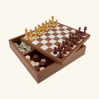 giobagnara triple game box chess draughts domino