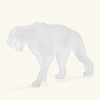 daum wild panther sculpture medium white limited edition