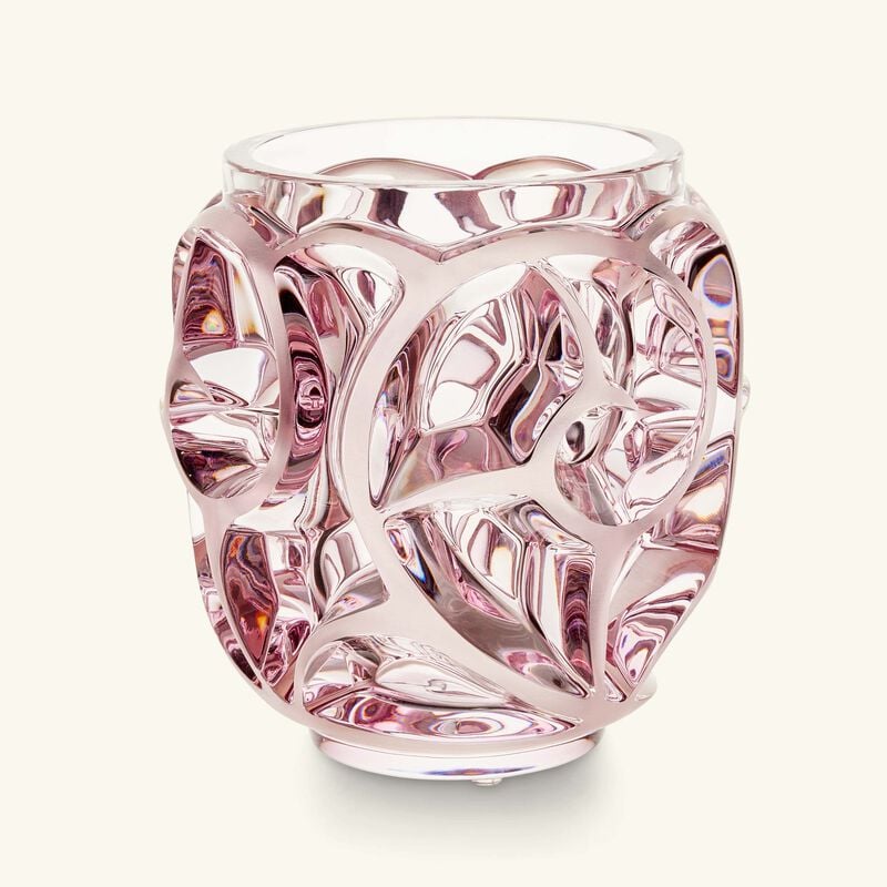 Tourbillons Vase Small Pink lalique tourbillons vase small pink