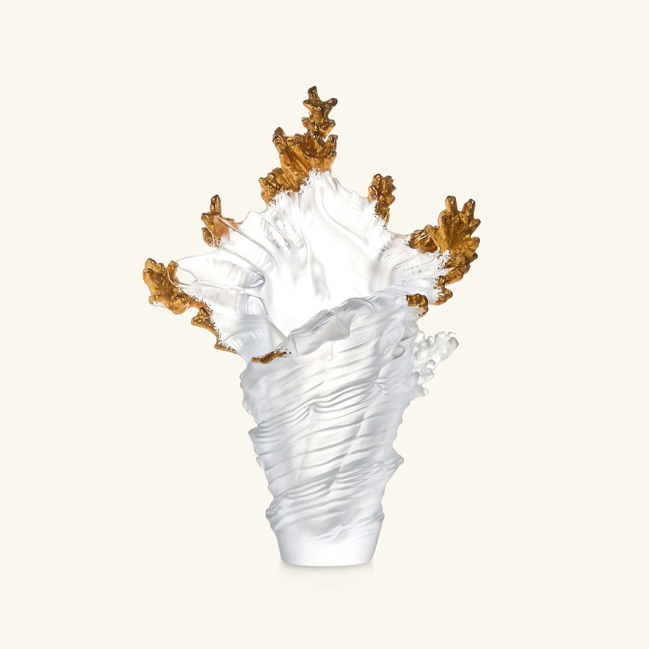 Gilded Vase Large White daum gilded vase large white