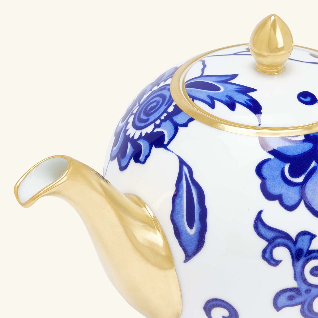 bernardaud prince bleu tea pot blue