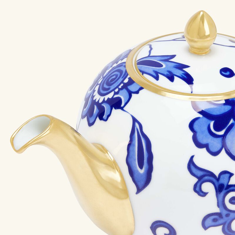 bernardaud prince bleu tea pot blue