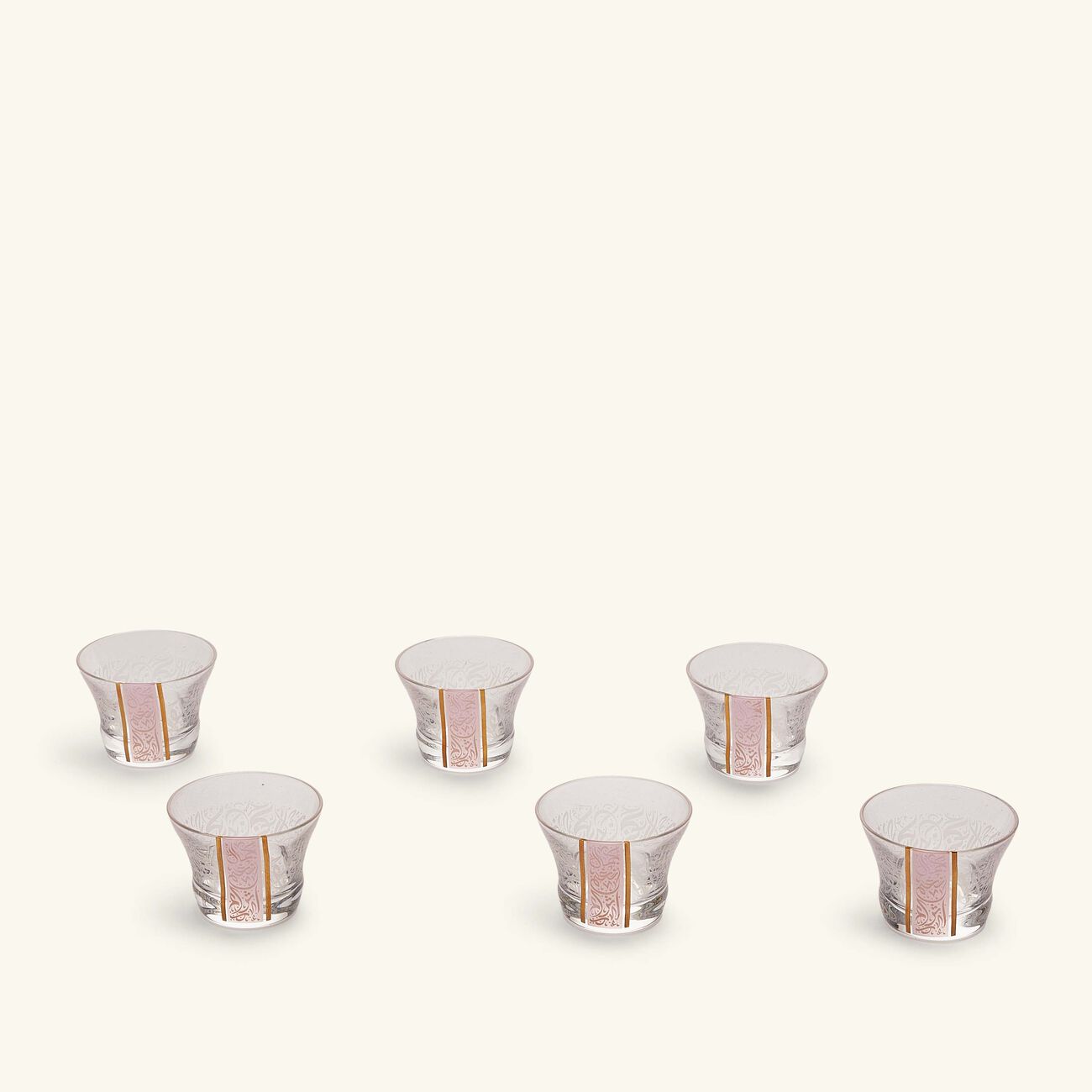 dimlaj nagham arabic coffee cup pink set of 6