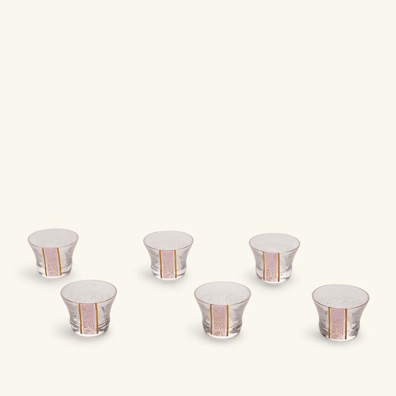 dimlaj nagham arabic coffee cup pink set of 6