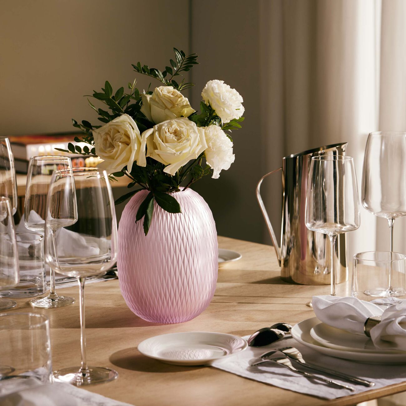 Metamorphosis Vase Round Medium Pink ruckl metamorphosis vase round medium pink