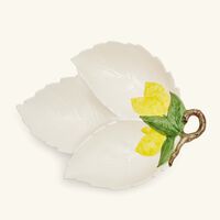 les ottomans lemon leaf serving bowl white